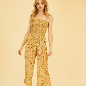 BNWT Tiare Hawaii WildHorses Florest Gold Jumpsuit
